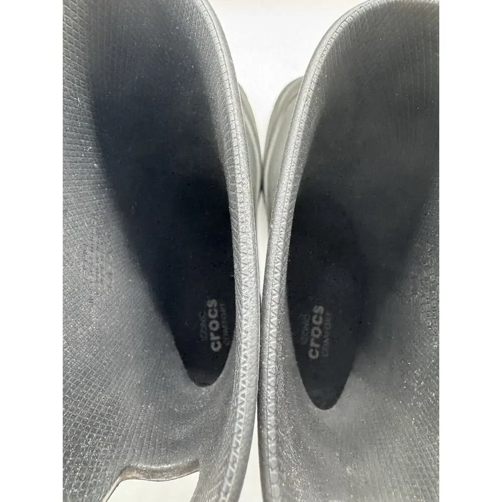 Crocs AllCast Black Waterproof Rubber Rain Boots Men's Size 8